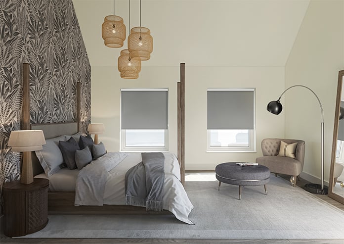 Verona (Blackout), Nimbus Grey - Motorised Roller Blind - Image 8